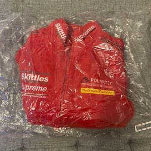 NWT Supreme full zip up skittles jacket.